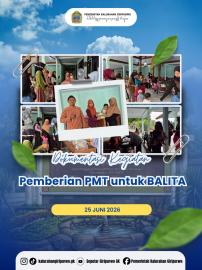 PEMBERIAN PMT UNTUK BALITA DI KALURAHAN GIRIPURWO